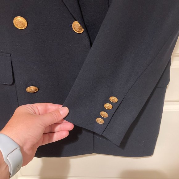 Ralph Lauren Women's Blue Wool Blazer - Picture 6 of 10